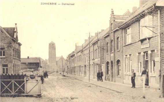 Historische foto Langemarkstraat Zonnebeke